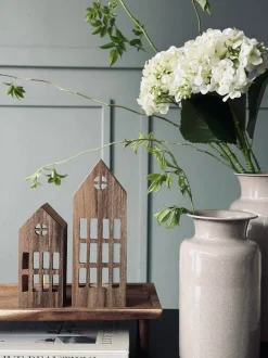 VIAMAJA Lysestager|Lyshuse<Lyshus Wood - Small