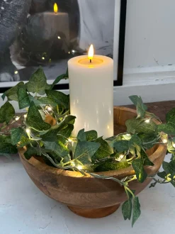 VIAMAJA Lys Og Led|Blomster<Lyskæde med grønne efeublade - 290cm