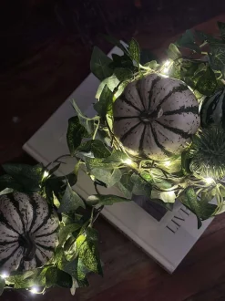 VIAMAJA Lys Og Led|Blomster<Lyskæde med grønne efeublade - 290cm