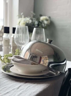 VIAMAJA Fad / Bakker|Skåle Og Tallerkener<Madklokke med tallerken - Rustfrit stål - Dia 30cm