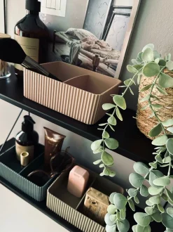 VIAMAJA Makeup Opbevaring|Kreativ Opbevaring<Makeup organiser med opdeling – Grå