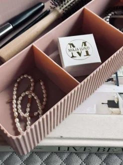 VIAMAJA Makeup Opbevaring|Kreativ Opbevaring<Makeup organiser med rumopdeling - Rosa