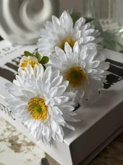 VIAMAJA Blomster<Marguerit stilk 60 cm - Hvid