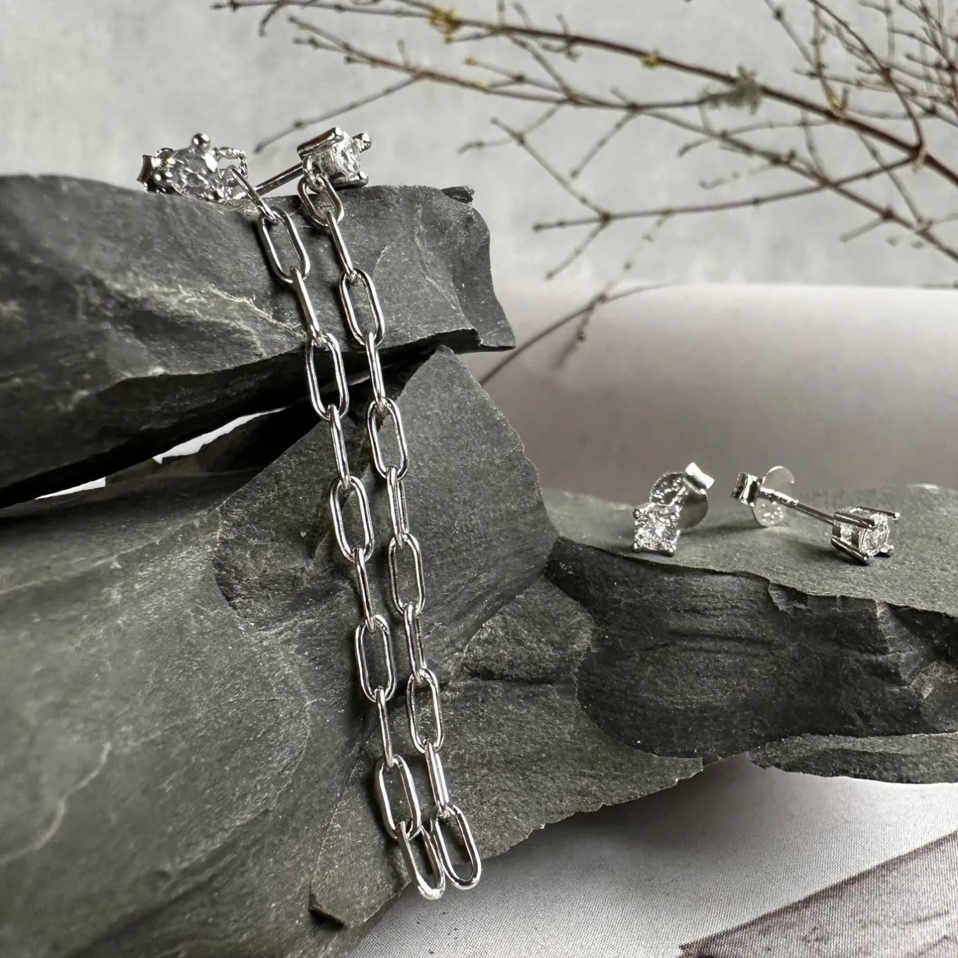 VIAMAJA Ørestikker<Mix box m. 4 øreringe - Jessica Sterling silver