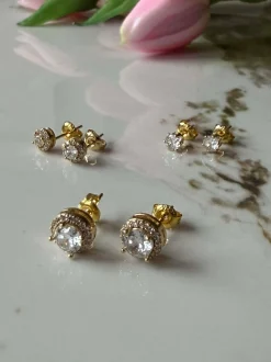 VIAMAJA Ørestikker<Mix box med 6 øreringe - Bea 18k forgyldt