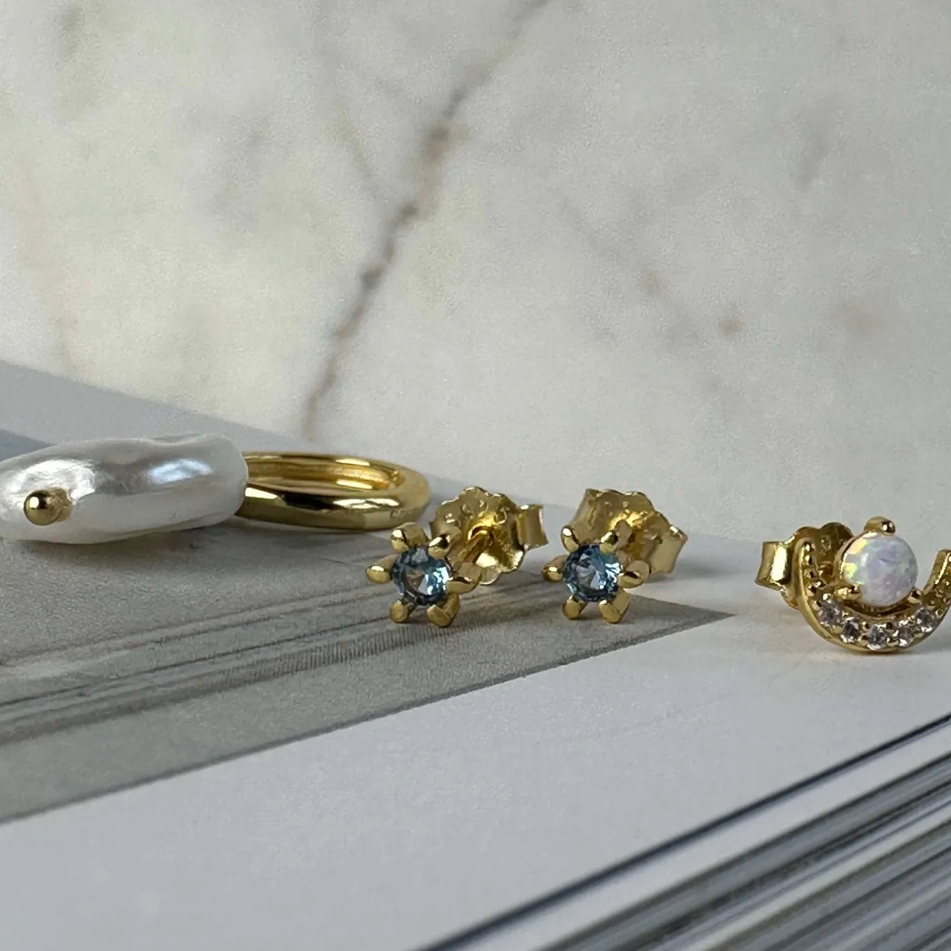 VIAMAJA Ørestikker<Mix box OLYMPIA med 4 øreringe - Sterling Silver