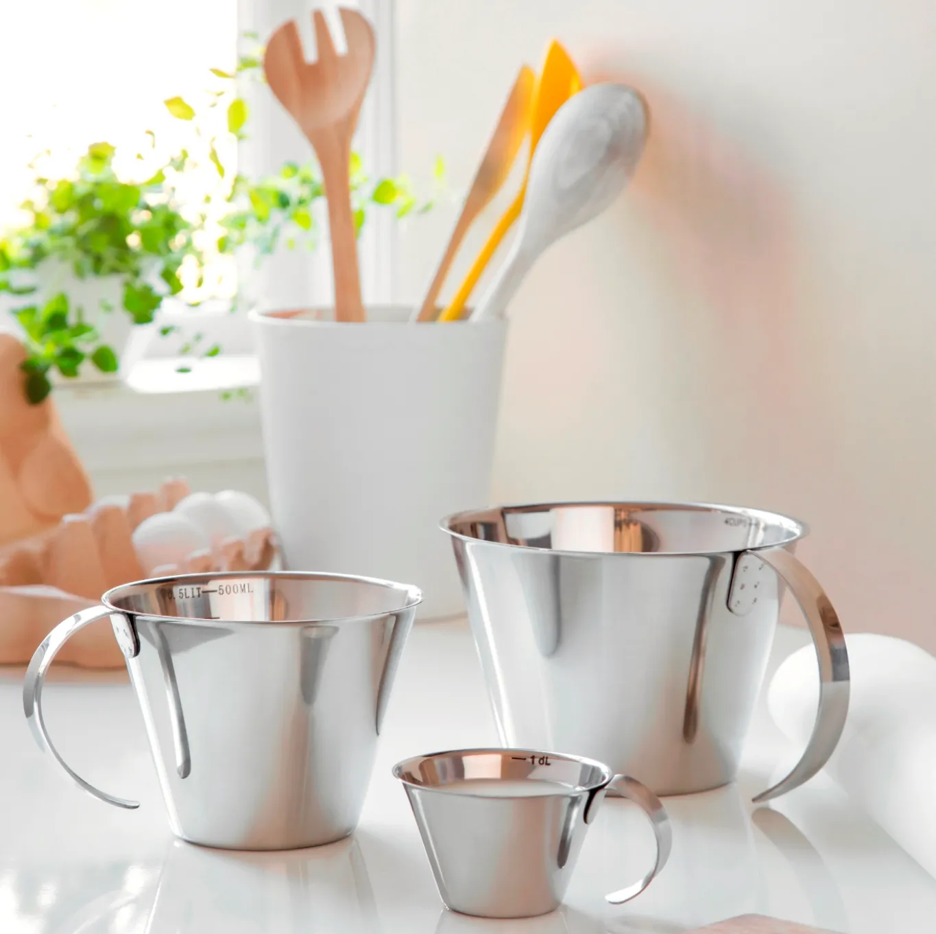 VIAMAJA Kander Og Karafler|Alt Til Bagning<Målekande rustfrit stål - 1,0 ltr.
