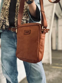 VIAMAJA Cross Body|Læder Tasker<Mobiltaske / Crossover – Cognac
