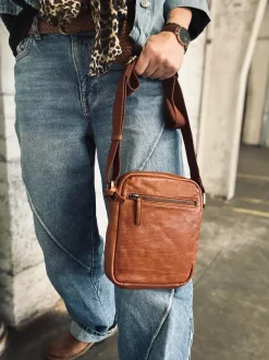 VIAMAJA Cross Body|Læder Tasker<Mobiltaske / Crossover – Cognac