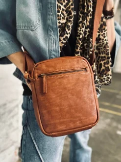 VIAMAJA Cross Body|Læder Tasker<Mobiltaske / Crossover – Cognac