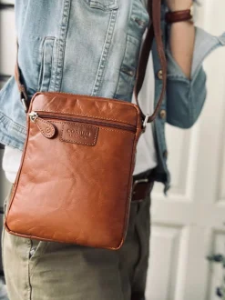 VIAMAJA Cross Body|Læder Tasker<Mobiltaske / Crossover – Cognac Daily