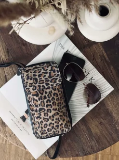 VIAMAJA Cross Body|Læder Tasker<Mobiltaske / Crossover Daily Leopard - Small