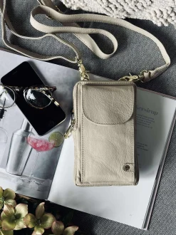 VIAMAJA Læder Tasker|Mobiltasker<Mobiltaske - Sand / gold