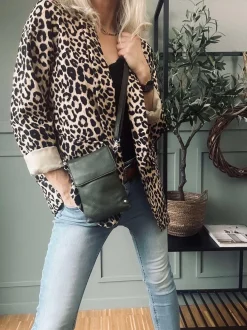 VIAMAJA Læder Tasker|Mobiltasker<Mobiltaske Aura Army