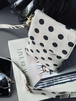 VIAMAJA Læder Tasker|Mobiltasker<Mobiltaske Blacks dots