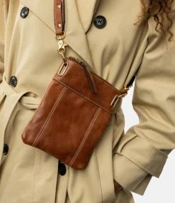 VIAMAJA Læder Tasker|Mobiltasker<Mobiltaske Gunilla walnut