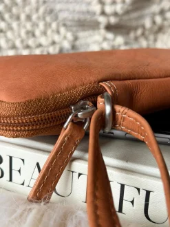 VIAMAJA Læder Tasker|Mobiltasker<Mobiltaske Misse - Cognac / silver