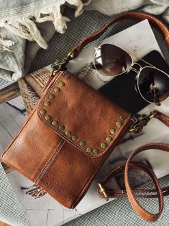 VIAMAJA Læder Tasker|Mobiltasker<Mobiltaske Sally Walnut