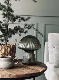 VIAMAJA Mushroom Lamper|Mushroom Lamper<Mushroom med riller 25cm - Grøn