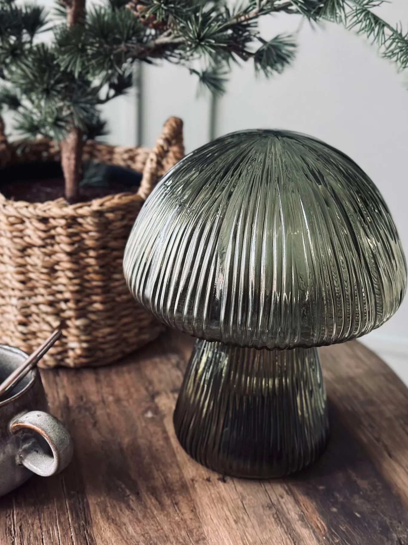 VIAMAJA Mushroom Lamper|Mushroom Lamper<Mushroom med riller 25cm - Grøn