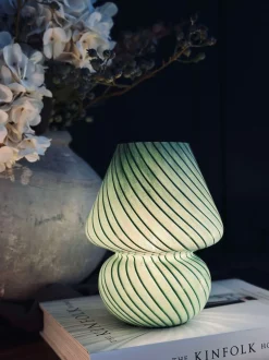 VIAMAJA Mushroom Lamper|Mushroom Lamper<Mushroom Medium - Grøn mundblæst glas
