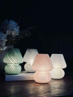 VIAMAJA Lamper|Mushroom Lamper<Mushroom Medium – Hvid mundblæst glas