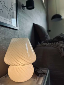VIAMAJA Lamper|Mushroom Lamper<Mushroom Medium – Hvid mundblæst glas