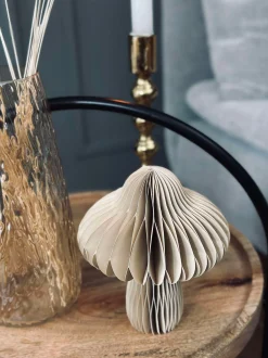 VIAMAJA Interiør|Pynte Genstande<Mushroom paper small - Latte