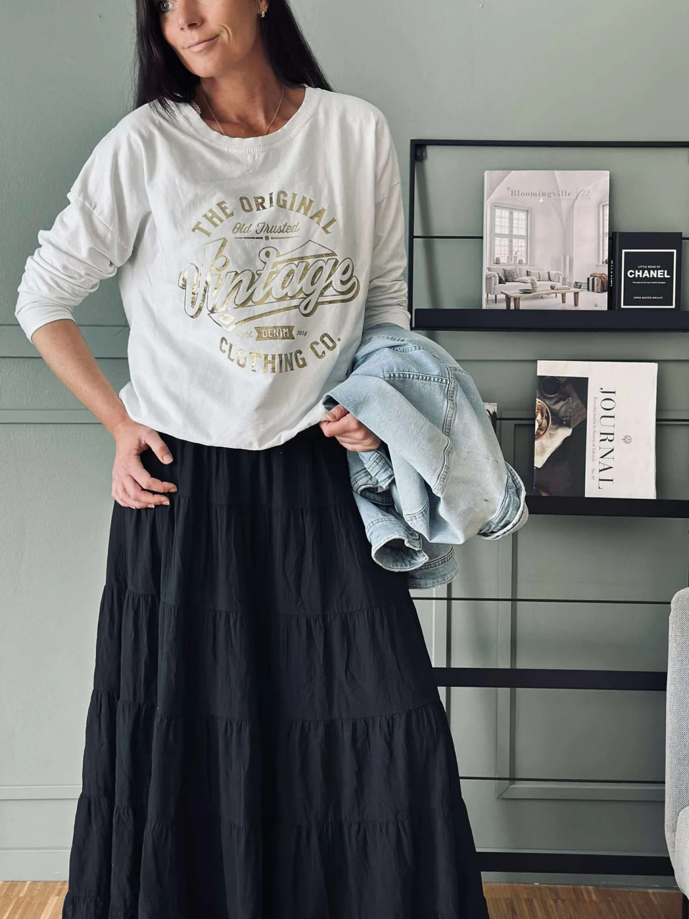 VIAMAJA Nederdele<Nederdel Boheme cotton – S/M Black