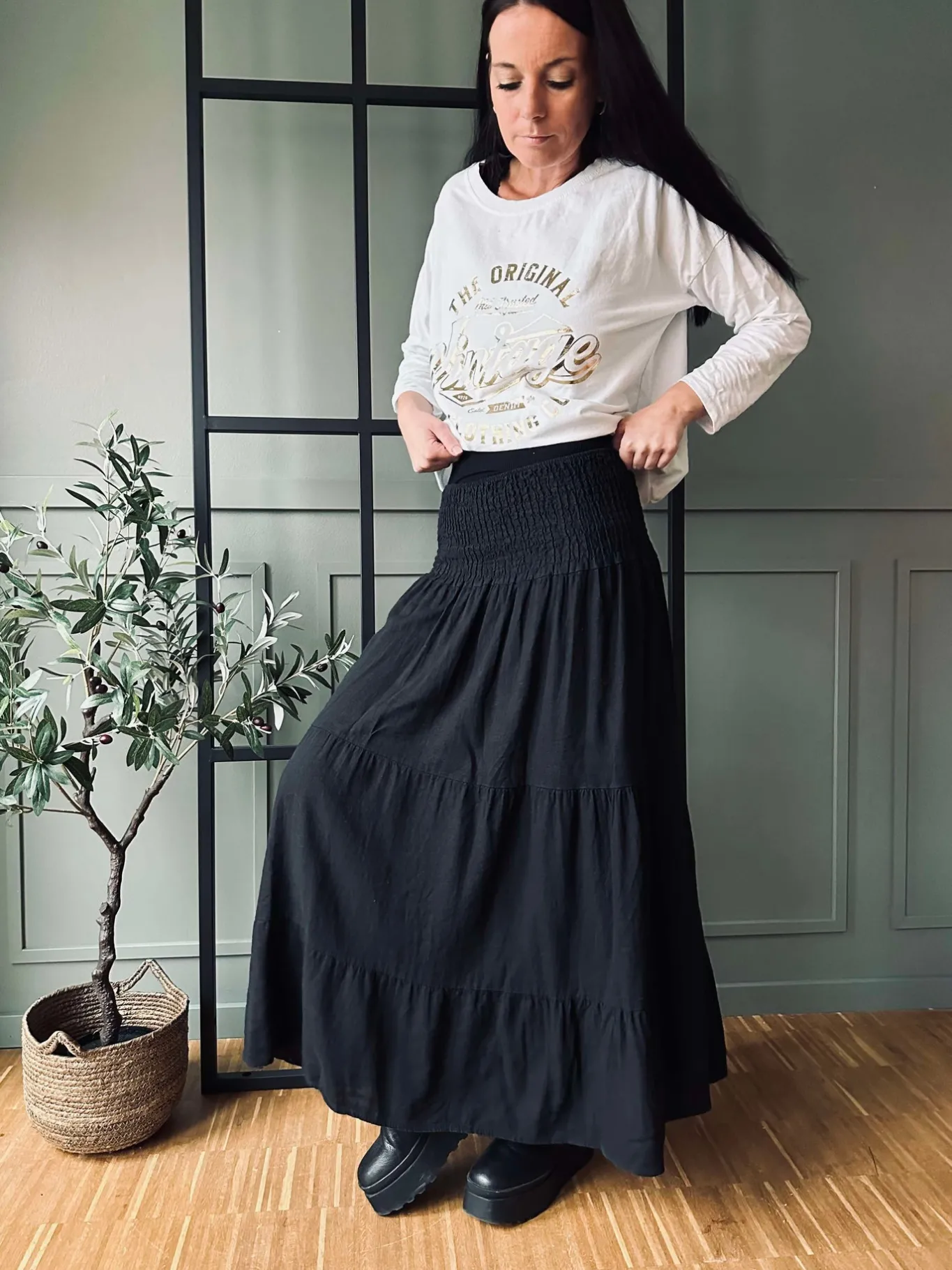 VIAMAJA Nederdele<Nederdel med smock - Black