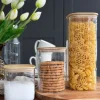 VIAMAJA Køkken Opbevaring<Opbevaringsglas med bambuslåg - Sæt af 3 stk.