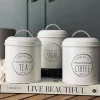 VIAMAJA Kaffe Og Te Tilbehør|Køkken Opbevaring<Opbevaringskrukker 3 stk - Creme