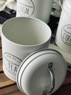 VIAMAJA Kaffe Og Te Tilbehør|Køkken Opbevaring<Opbevaringskrukker 3 stk - Creme