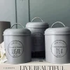 VIAMAJA Kaffe Og Te Tilbehør|Køkken Opbevaring<Opbevaringskrukker 3 stk - Mocca
