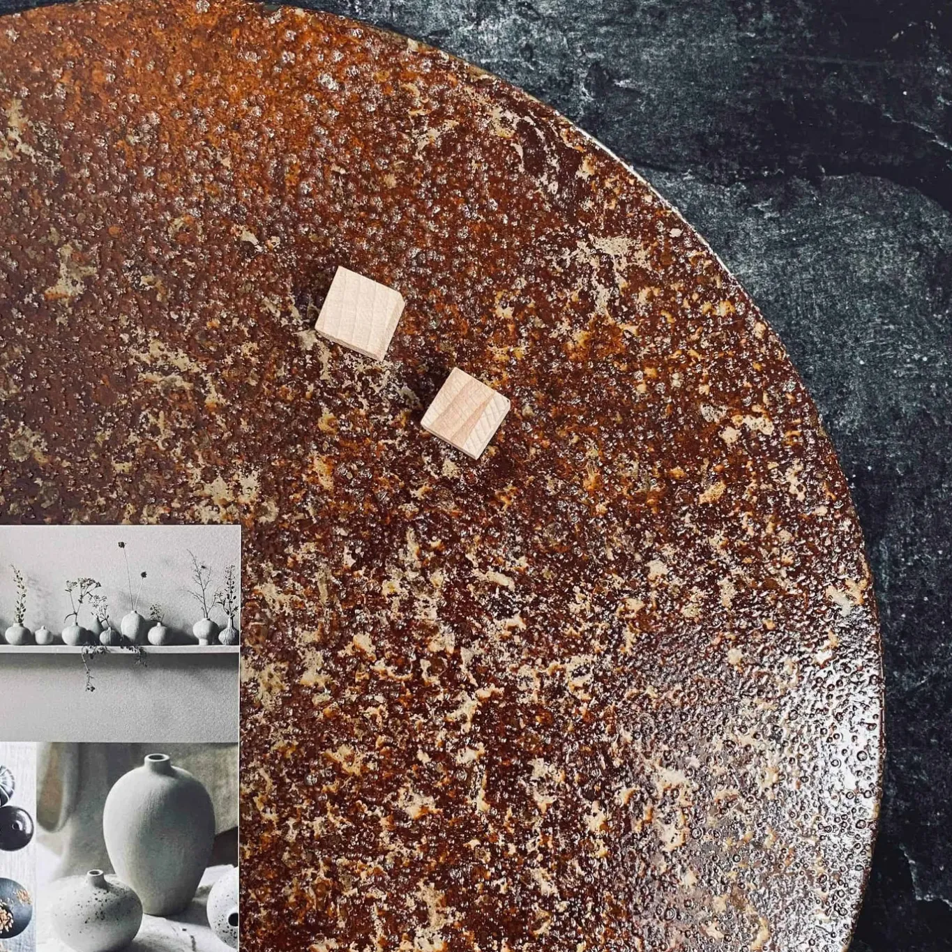 VIAMAJA Magnetiske Tavler|Magnetiske Tavler<Opslagstavle i jern - Rusty Ø35cm