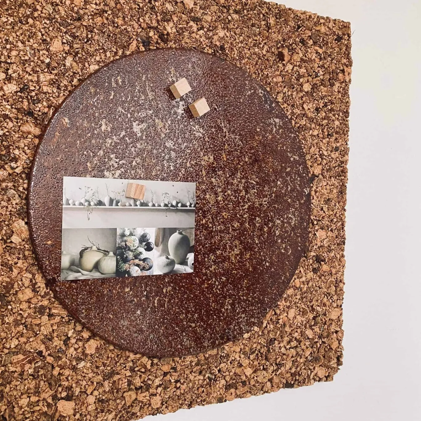 VIAMAJA Magnetiske Tavler|Magnetiske Tavler<Opslagstavle i jern - Rusty Ø35cm