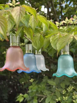 VIAMAJA Lys Og Led|Udendørs Led<Pendel flower m. Solceller - Aqua