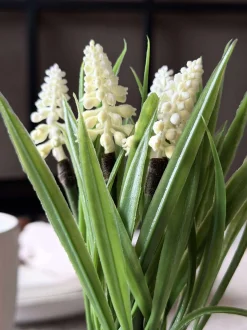 VIAMAJA Blomster<Perlehyacint moskugle - Hvid