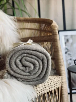 VIAMAJA Tæpper Og Puder<Plaid 100 % uld - Beige / natur