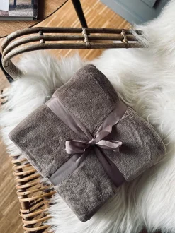 VIAMAJA Tæpper Og Puder<Plaid i fleece kingsize – Taupe 180×230