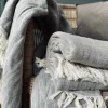 VIAMAJA Tæpper Og Puder<Plaid vævet med kork – Nature grey mix