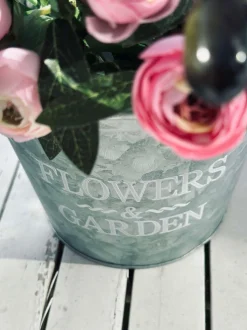 VIAMAJA Havekrukker|Kurve Og Potter<Plantespand - Zink small