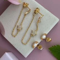 VIAMAJA Ørestikker<Øreringe Alva - Dobbelt sæt Sterling silver