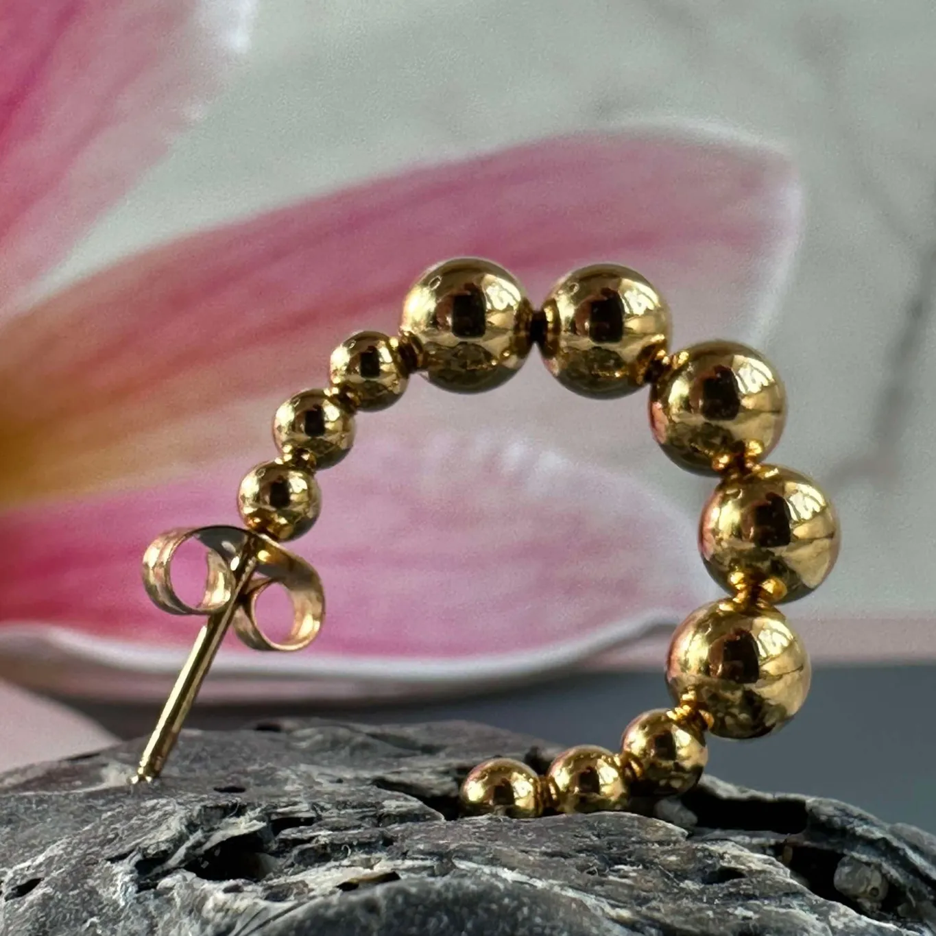 VIAMAJA Hoops|Vandfaste Smykker<Øreringe Gunilla 20 mm - 18k forgyldt