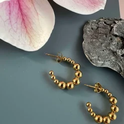 VIAMAJA Hoops|Vandfaste Smykker<Øreringe Gunilla 20 mm - 18k forgyldt