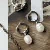 VIAMAJA Perleøreringe<Øreringe Signe - med ferskvandsperler - rhodium belagt