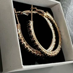VIAMAJA Hoops<Øreringe Smilla Hoops 18K forgyldt - Black