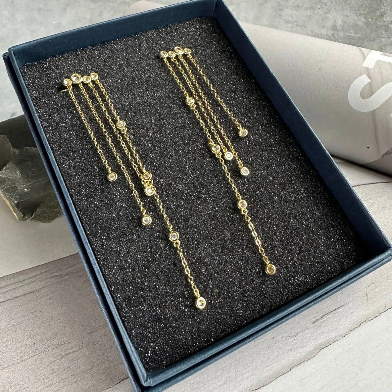 VIAMAJA Restparti<Øreringe Winona forgyldt Sterling Silver