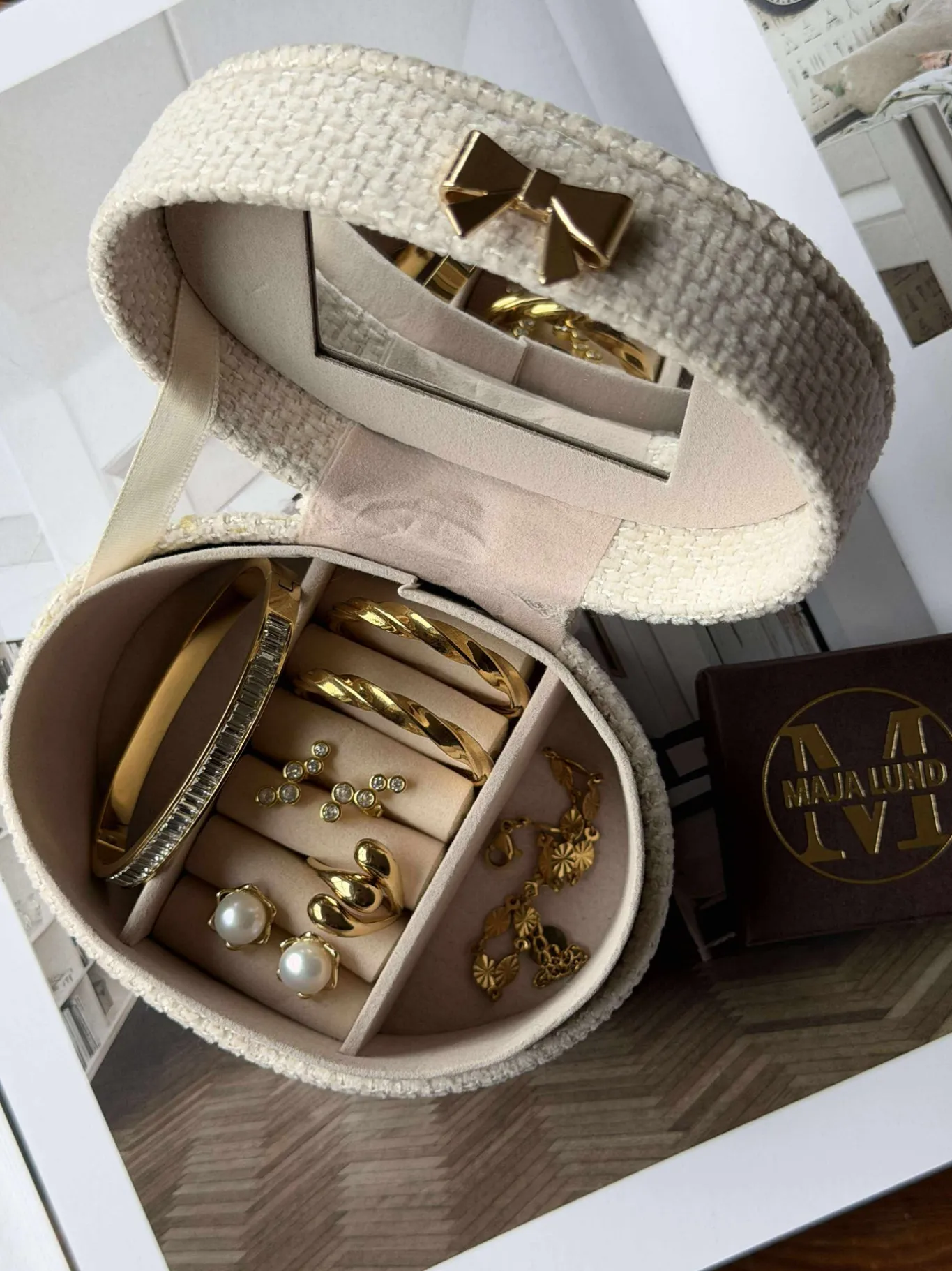 VIAMAJA Ørestikker<Ørestikker Amina - forgyldt sterling sølv