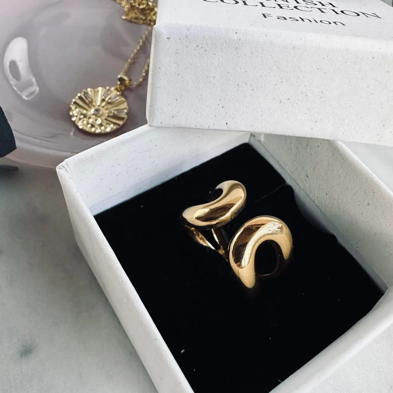 VIAMAJA Ringe|Vandfaste Smykker<Ring Amber – Vandfast